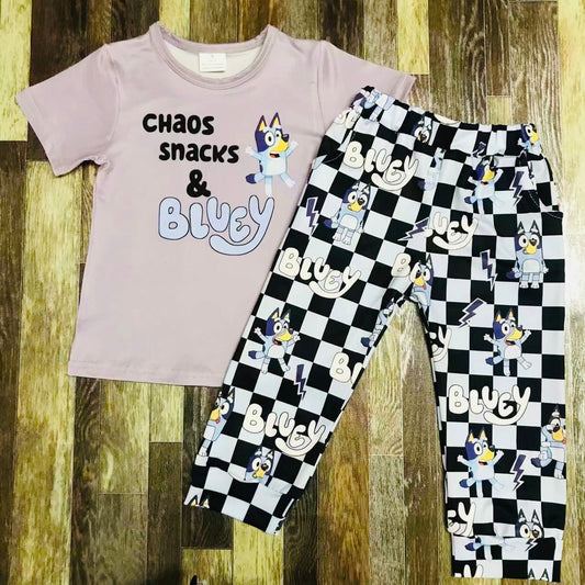 Chaos and Bluey jogger set