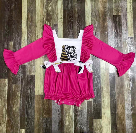 Hot Pink NYE onesie