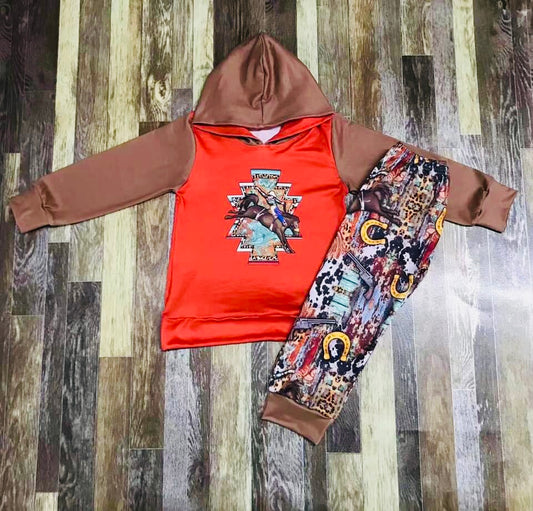 Little Buckaroo hoodie set