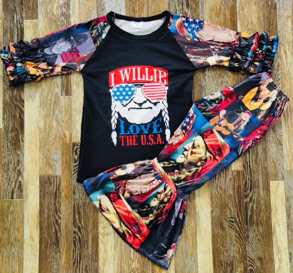 I Willie Do! ❤️💙Bellbottom set