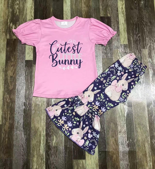 Cutest little bunny Easter Bellbottom set