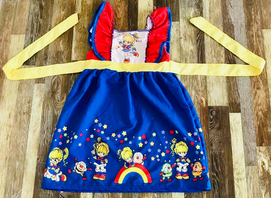 Rainbow Brite tie back dress