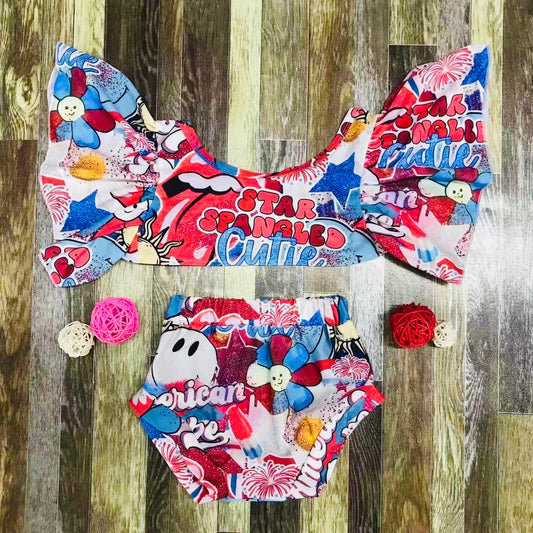 Star Spangled Cutie bummie set