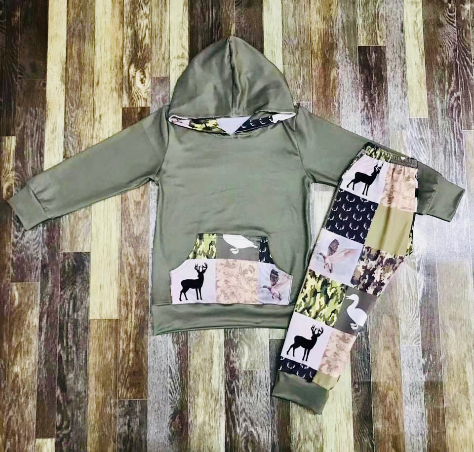 Little Hunter hoodie set