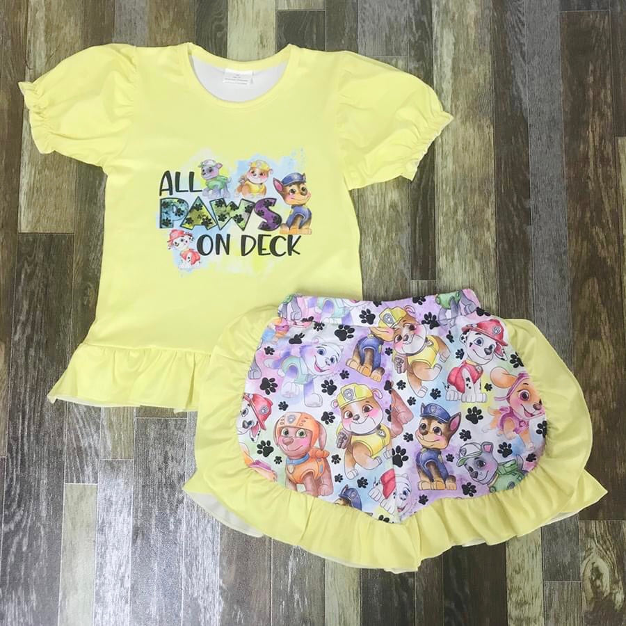 Paw Patrol boutique short set