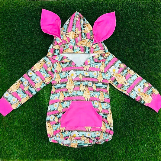 Let’s hop bunny ear romper