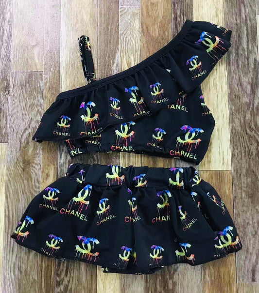 CC rainbow swim suit