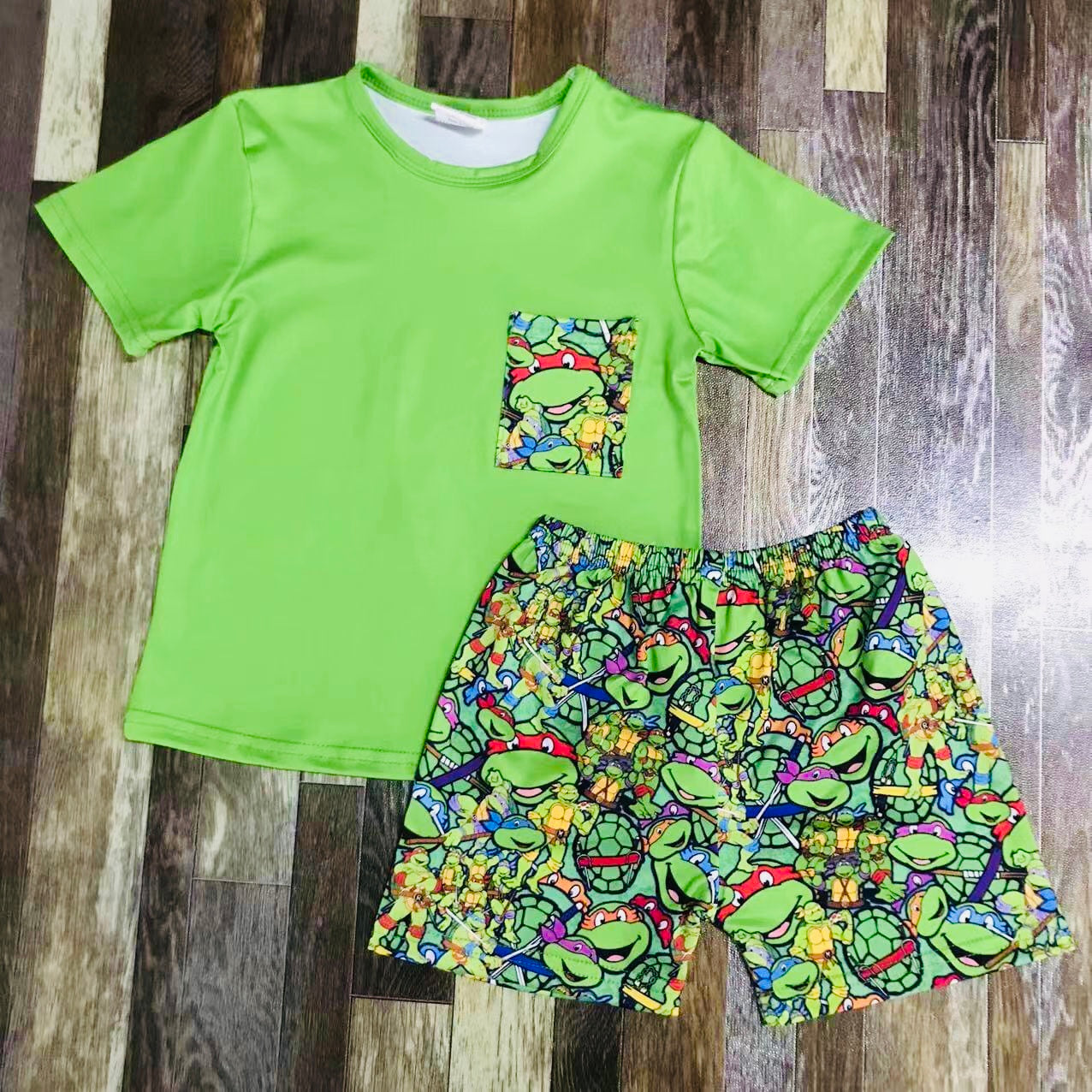 Turtle Power! Ninja Turtle short set