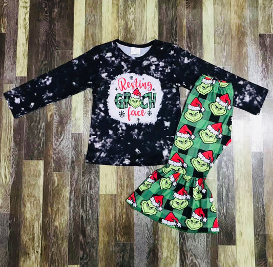 Resting Grinch Face bell set